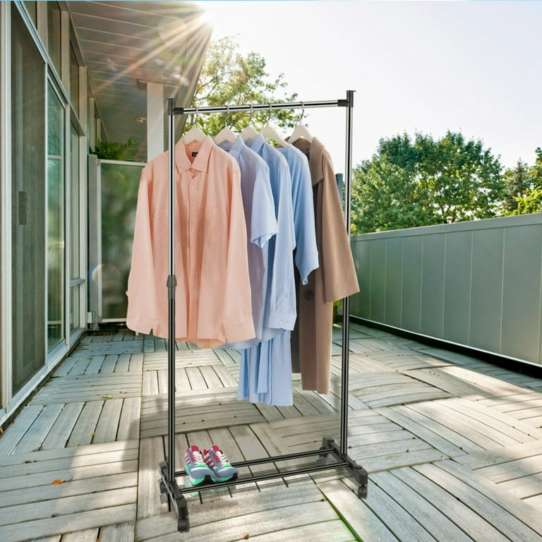 Plastic storage racks online for clothes