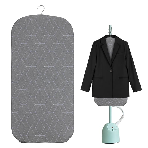 Garment Steamer Hanging Ironing Board,Ironing Board Pad with 360° Rotating Hook, Ironing Heat Resistant Mat, Portable Folding Ironing Board for Sewing Room/Traveling/Home, Gray White