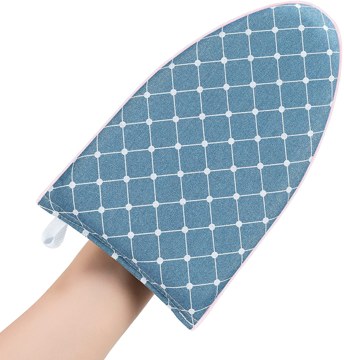 Garment Steamer Ironing Gloves Anti Steam Glove Heat Resistant Garment Steamer Mitt, Garment Steam Accessories for Clothes，Blue, 2PCS