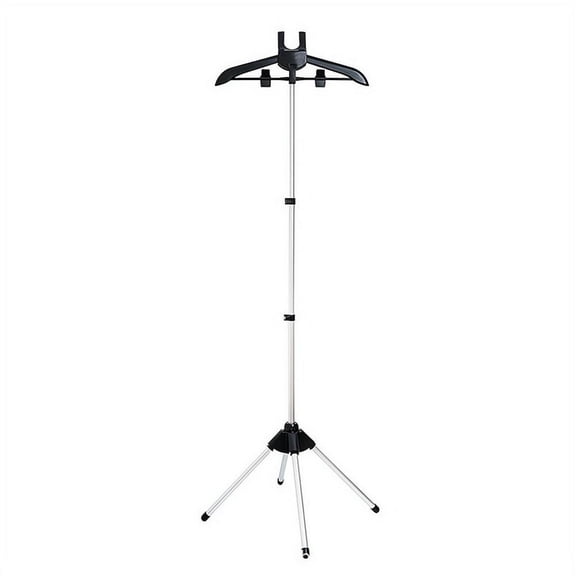 Garment Steamer Stand Adjustable Height, Hands-Free Ironing Support, for Home Laundry Room Setup and Daily Use, Black, One Size