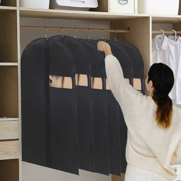 Taicans Garment Storage Bags - Transparent Dustproof Hanging Clothes Covers,Hanging Garment Storage Bags,Waterproof,Closet Organization for Coats,Suits,Wardrobe,Space Saving,Easy to Use,23.6X39.4IN