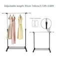 thumbnail image 1 of Garment Storage Rack Height Adjustable Clothes Laundry Drying Rack with Wheels, 1 of 8