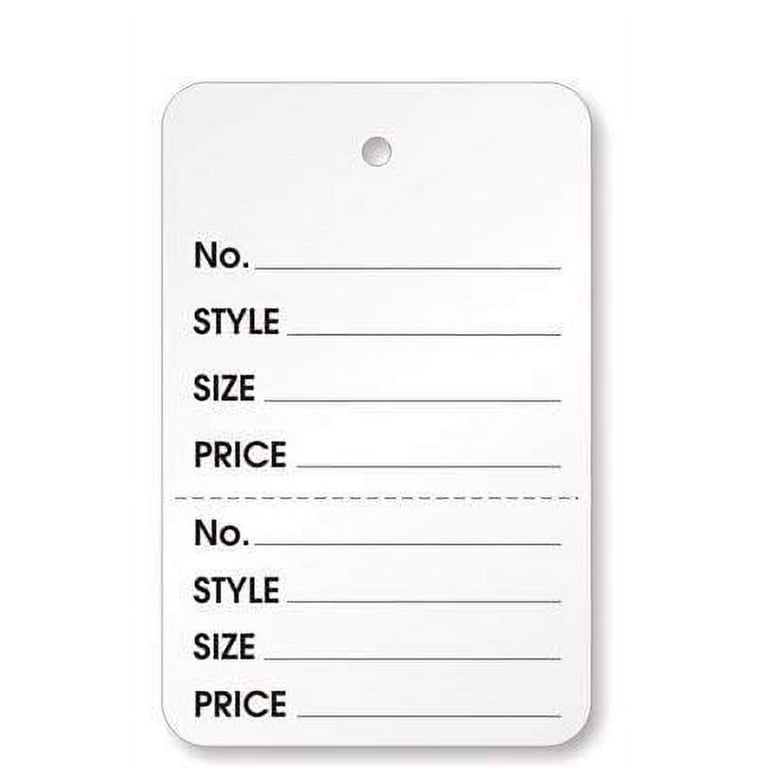 Large White Blank Merchandise Tags With String