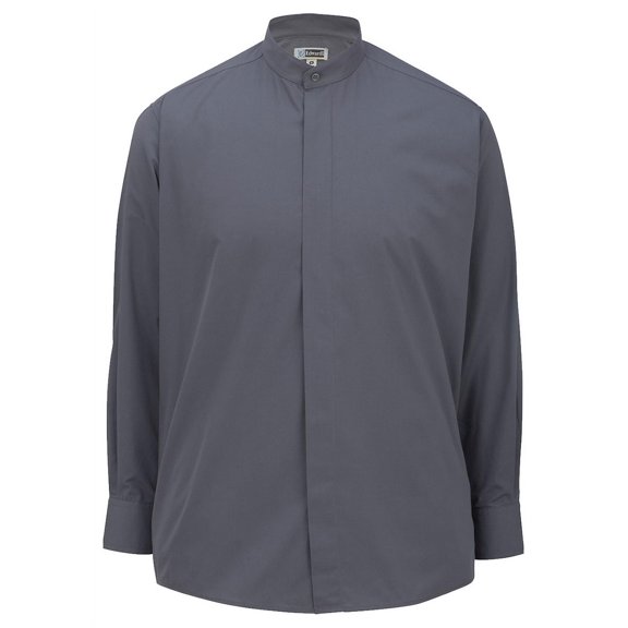 Garments Men's Banded Collar Adjustable Cuff Broadcloth Shirt