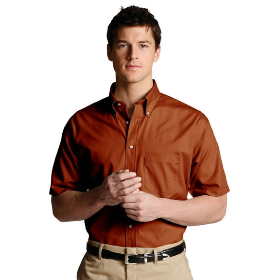 Garments Men's Wrinkle Resistant Chest Pocket Poplin Shirt