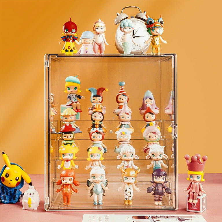 Garmic 5 Tiers Acrylic Display Case Box with Stand Riser, Dust