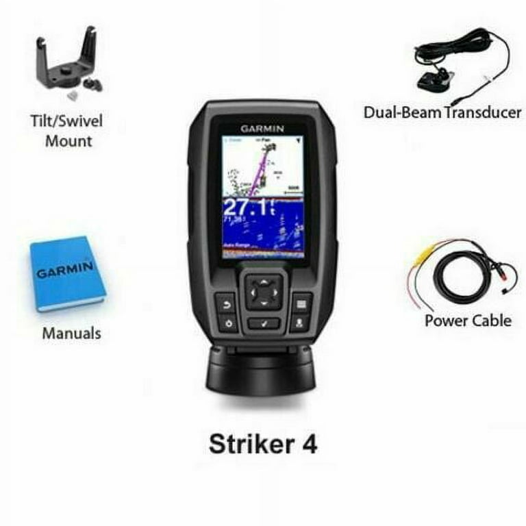 Garmin 010-01550-00 Striker 4 with Transducer, 3.5 GPS Fishfinder with  Chirp Traditional Transducer 