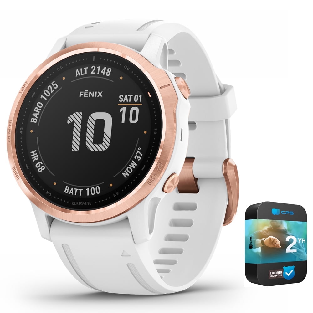 Garmin 010-02159-10 fenix 6S PRO Multisport GPS Smartwatch Rose Gold Bundle with 2 YR CPS Enhanced Protection Pack