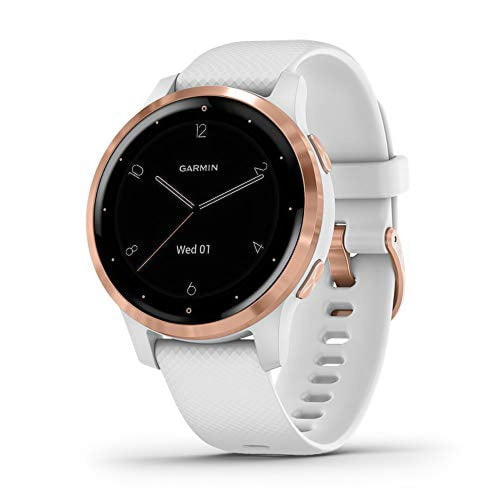 Garmin 010 02172 21 Vivoactive 4S Smaller Sized GPS Smartwatch Features Music Body Energy Monitoring Animated Workouts Pulse Ox Sensors Rose