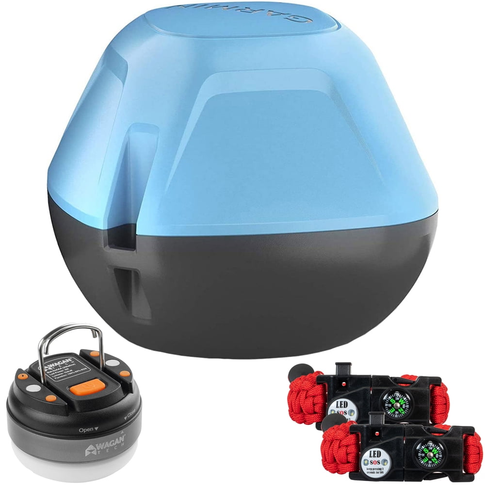 Garmin 010-02246-02 Striker Cast with GPS, Castable Sonar, Display Fish on Smartphone or Tablet Bundle with Wagan LED Brite-Nite Lntern Flashlight and 2-Pack Tactical Emergency Paracord Bracelet