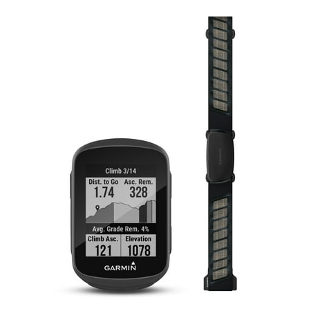 Garmin - Edge 130 Plus Compact 1.8" GPS bike computer with training features bundle - Black