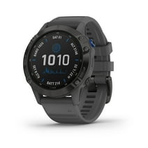 Garmin 010-02410-10 fēnix 6 Pro Solar Multisport GPS Watch (47 mm Case, Black with Slate Gray Band)