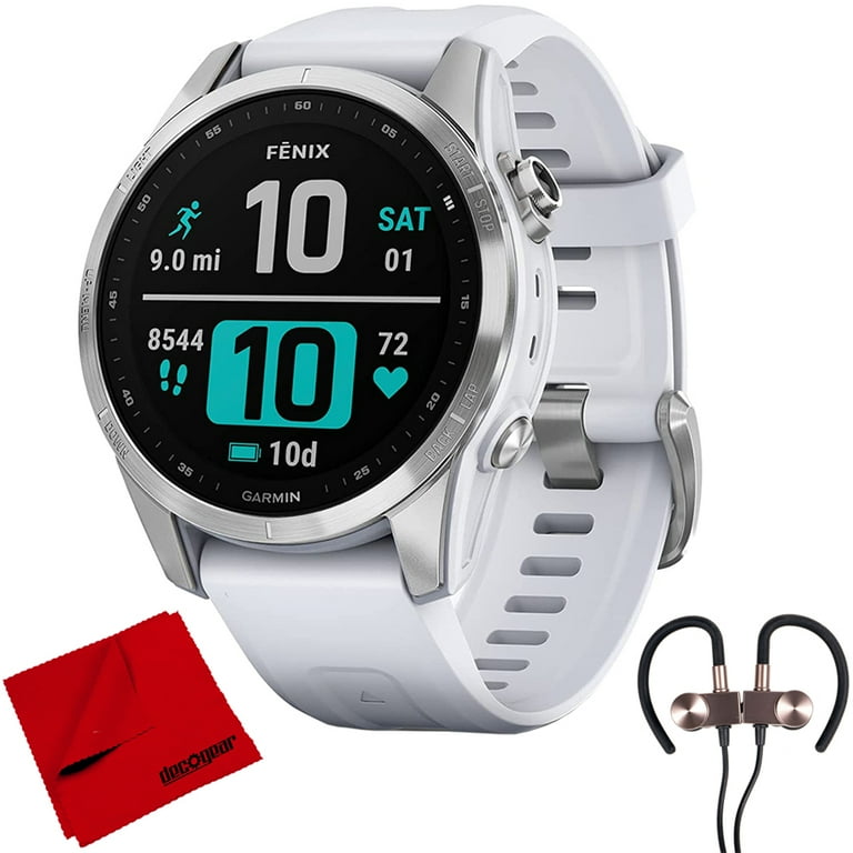 Garmin Fenix 7S Stainless Steel W/Whitestone Band