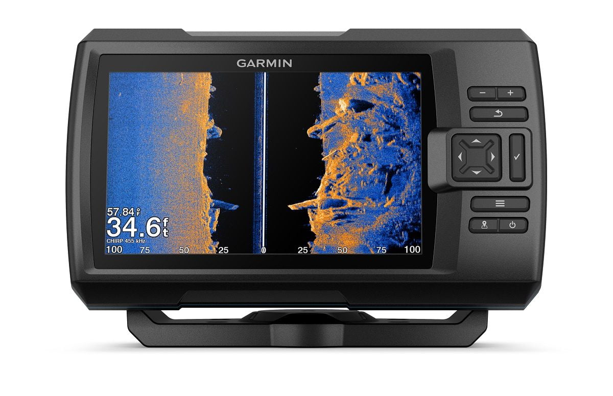 Black 7-Inch Color Fishfinder with Integrated GPS