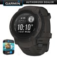 thumbnail image 1 of Garmin 010-02627-10 Instinct 2 Solar Smartwatch Graphite Bundle with Premium 3 YEAR CPS Enhanced Protection Pack, 1 of 11