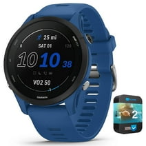 Garmin 010-02641-01 Forerunner 255 GPS Smartwatch Tidal Blue Bundle with 2 YR CPS Enhanced Protection Pack