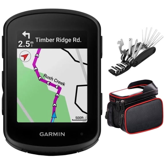 Garmin 010-02695-00 Edge 840, Compact GPS Cycling Computer (Device Only) Bundle with Deco Gear 16-in-1 Multi-Function Bike Mechanic Repair Tool Kit and Deco Essentials Bike Frame Cell Phone Mount