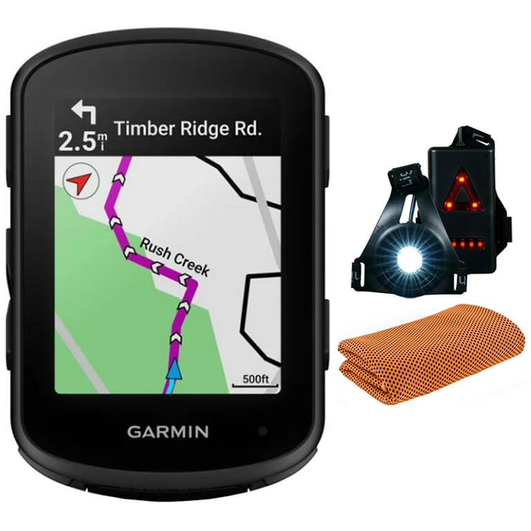 Garmin 010 02695 00 Edge 840 Compact GPS Cycling Computer Device Only Bundle with Workout Cooling Sport Towel and Deco Essentials Wearable Commuter Front and Rear Safety Light Walmart