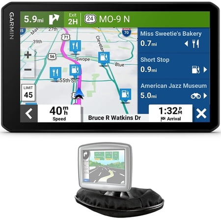 Garmin 010-02729-00 DriveCam 76 7 inch GPS Navigator with Built-in Dash Cam Bundle with Deco Gear Universal Weighted GPS Navigation Dash-Mount for Garmin, TomTom, Magellan
