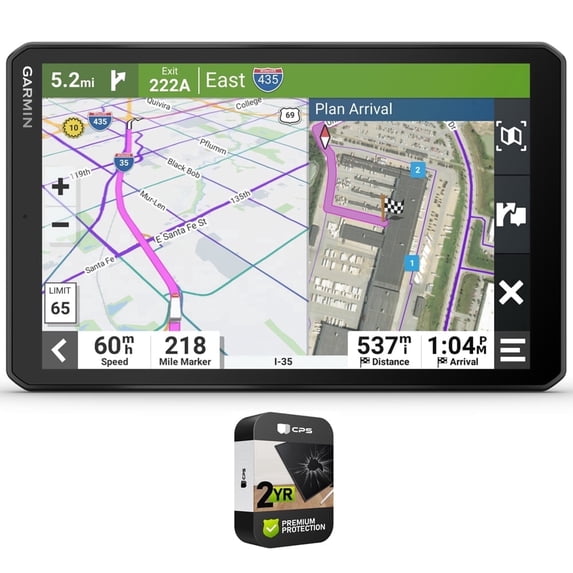 Garmin 010-02740-00 dezl OTR810 8 inch GPS Truck Navigator Bundle with Premium 2 YR CPS Enhanced Protection Pack