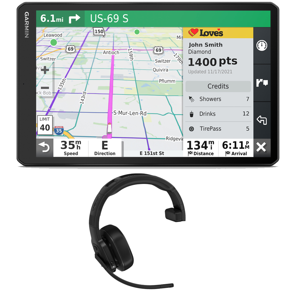 Garmin 0100274100 dezl OTR1010 10" GPS Truck Navigator Bundle with