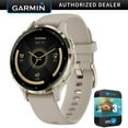 thumbnail image 1 of Garmin 010-02785-02 Venu 3S Health Fitness GPS Smartwatch Gold Steel Bezel w/ French Gray Case 41mm Bundle with Premium 3 YEAR CPS Enhanced Protection Pack, 1 of 8