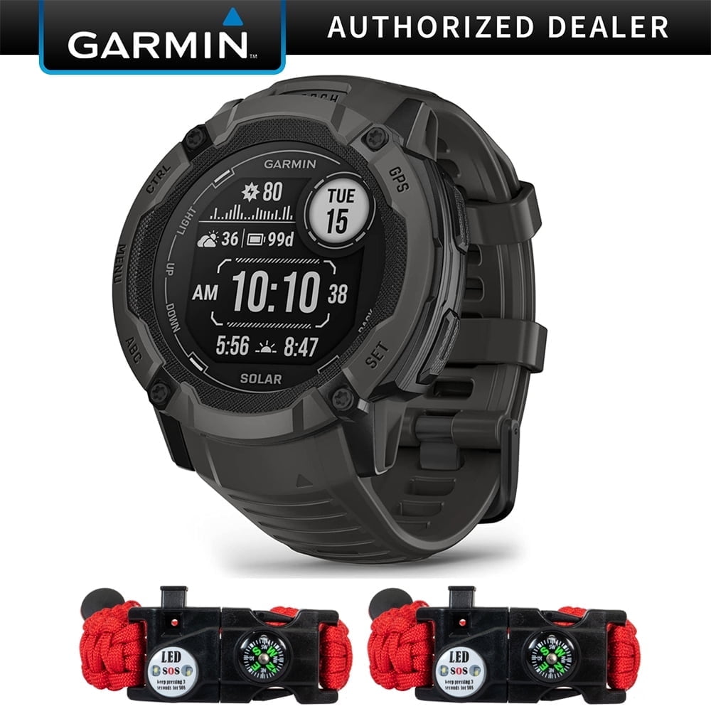 Garmin 010-02805-10 Instinct 2X Solar Rugged GPS Smartwatch