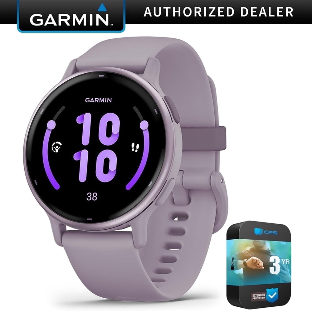 Garmin 010-02862-13 Vivoactive 5 Fitness Smartwatch, Orchid Bundle with Premium 3 YEAR CPS Enhanced Protection Pack| Official Garmin USA Dealer