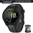 thumbnail image 1 of Garmin 010-02863-20 Forerunner 165 Smart Sport Watch, Black + Slate Gray Bundle with 2 YR CPS Enhanced Protection Pack| Official Garmin USA Dealer, 1 of 9