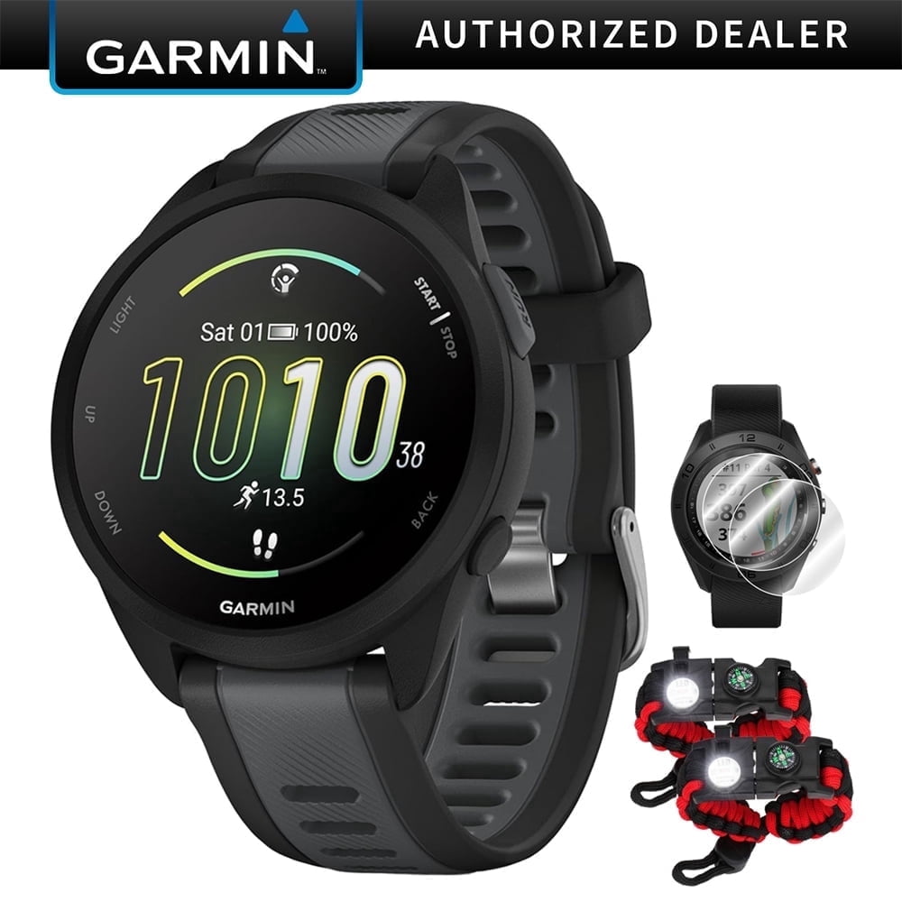 Garmin 010-02863-30 Forerunner 165 Music Smart Sport Watch, Black