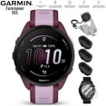 thumbnail image 1 of Garmin 010-02863-33 Forerunner 165 Music Smart Sport Watch Berry + Lilac Bundle with Deco Essentials Charging Dock, Silicone Dust Cover 3 Pack and Screen Protector for 1.2 inch 2 Pack, 1 of 11