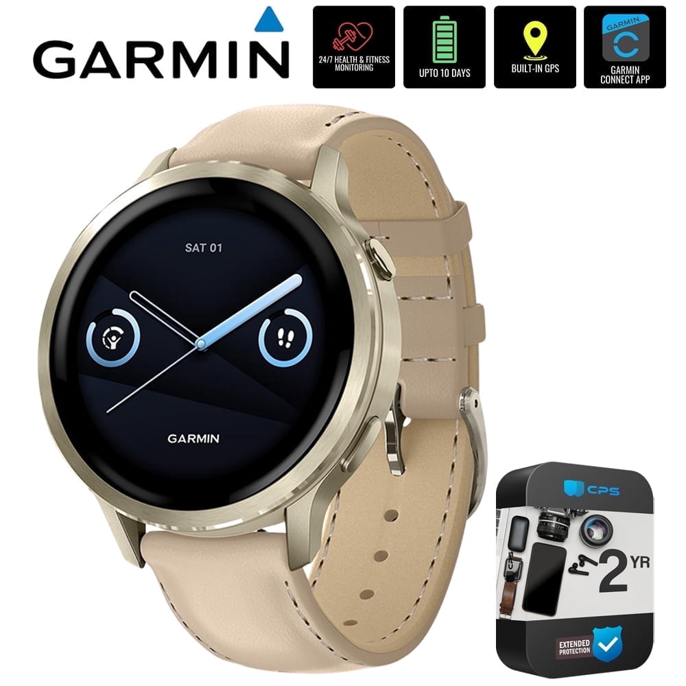 Garmin 010-03013-03 Venu 4, 41mm Smartwatch, Lunar Gold with Bone