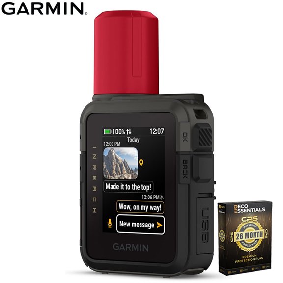Garmin 010-03387-10 inReach Mini 3 Plus, Rugged Global Satellite Communicator with Touchscreen Bundle with Deco Essentials Exclusive 26 Month CPS Enhanced Protection Pack