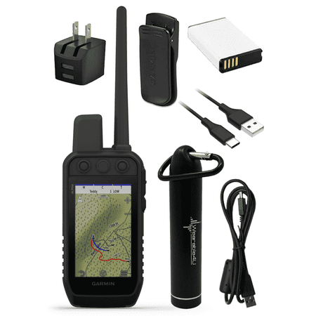 Garmin Alpha 300 Handheld, Advanced Dog Tracking and Training Handheld, Touchscreen with Wearable4U Power Bank Bundle