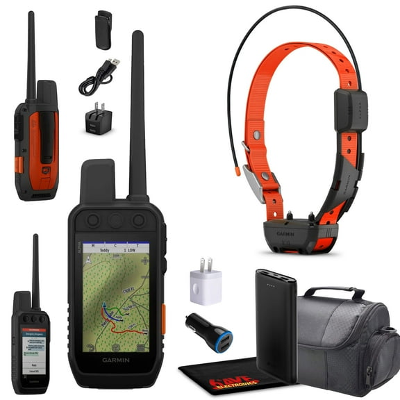 Garmin Alpha 300i Handheld Advanced Tracking & Training System with inReach Satellite Technology Bundle with Garmin Dog Collar Alpha TT25 Tracker & Training Collar with GPS Portable Charger and more