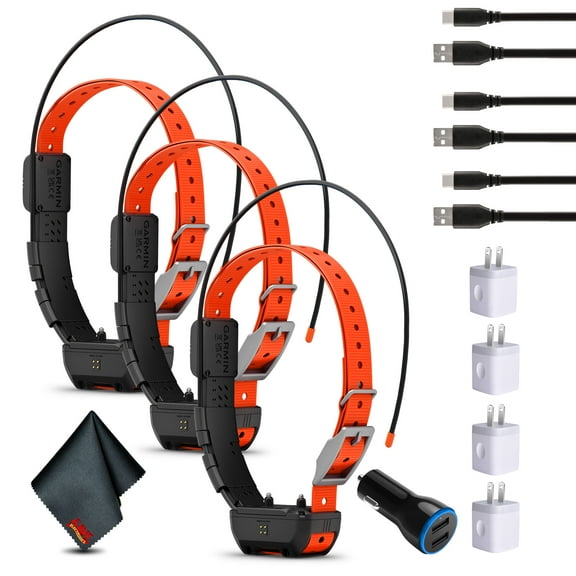 Garmin Alpha TT25 GPS Dog Tracking And Training Collar, Train Your Dog With Audible Tone And Vibration, Location Tracker Collar With Multicolor Led Beacon Lights With with Charger 3X Collars Bundle