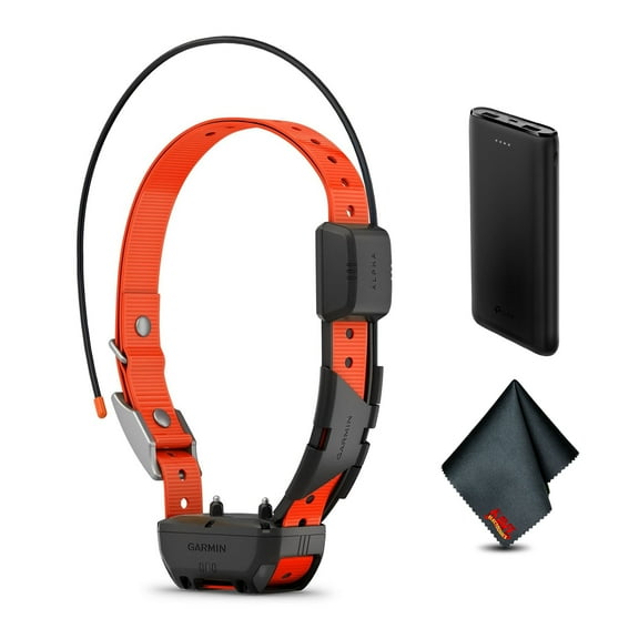 Garmin Alpha TT25 GPS Dog Tracking & Training Collar with 18 Levels, Audible Tone, Vibration, LED Beacon Lights + Portable Charger