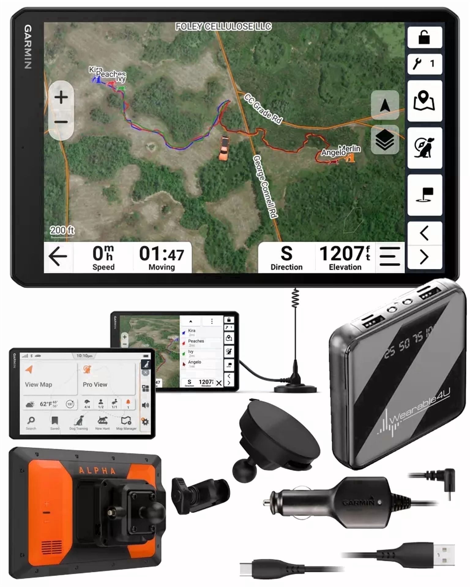 Garmin Alpha XL in-Vehicle Dog Tracking GPS Navigator, 10