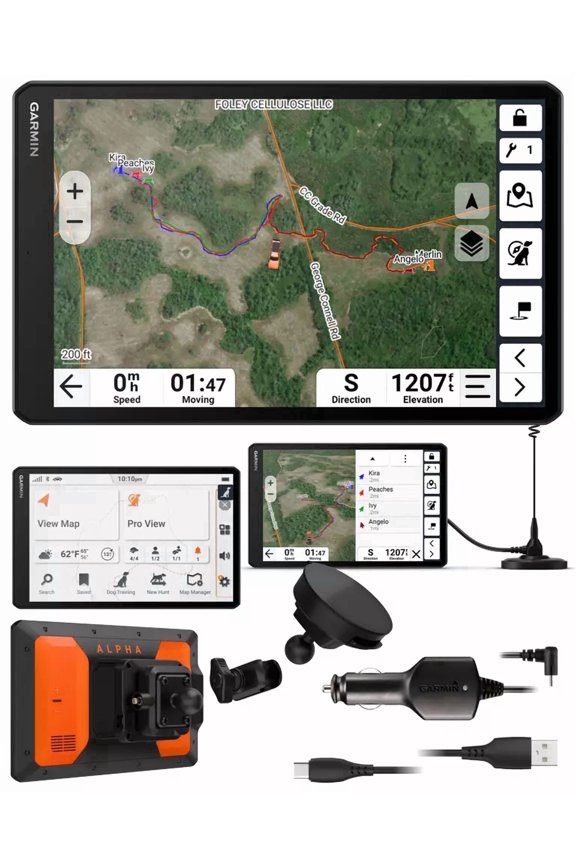 Garmin Alpha XL 10" Rugged Dog Tracking GPS Navigator  Tracks 20 Dogs  010-03394-00  UPC 753759352219