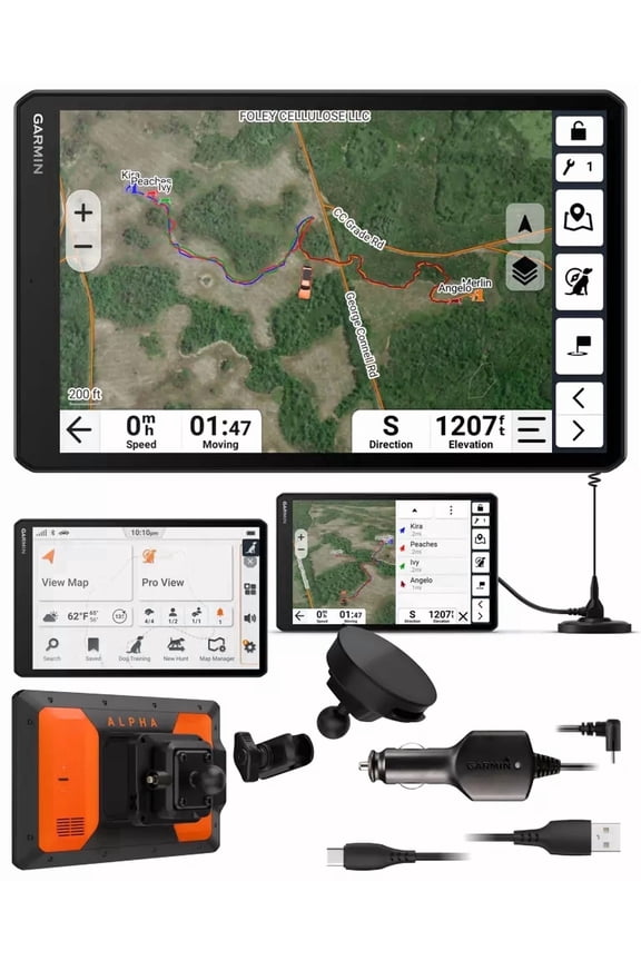 Garmin Alpha XL 10" Rugged Dog Tracking GPS Navigator  Tracks 20 Dogs  010-03394-00  UPC 753759352219