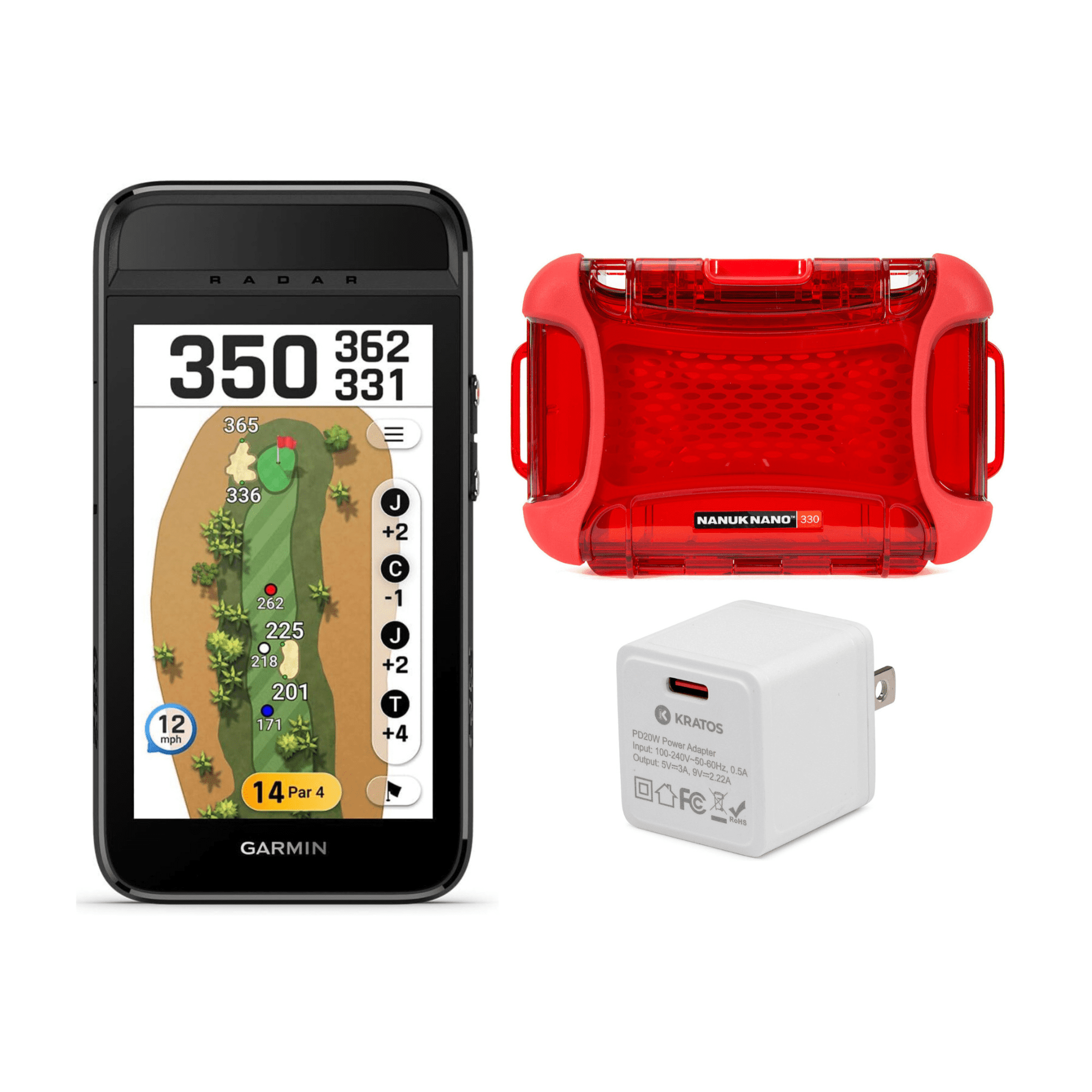 Garmin Approach G82 Launch Monitor and Premium GPS Golf Handheld Bundle ...