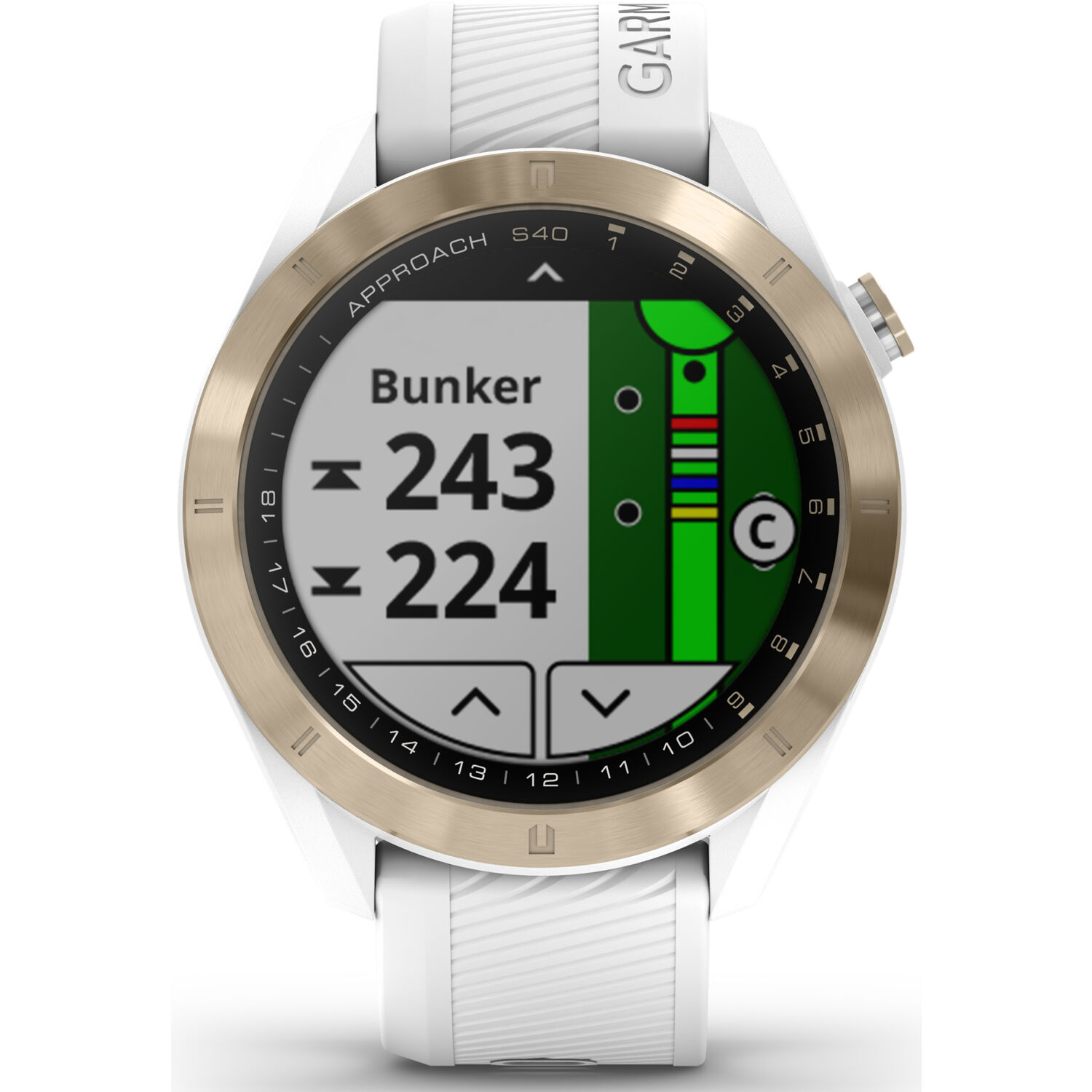 Garmin Approach S40 GPS Golf Smartwatch in White - image 1 of 7