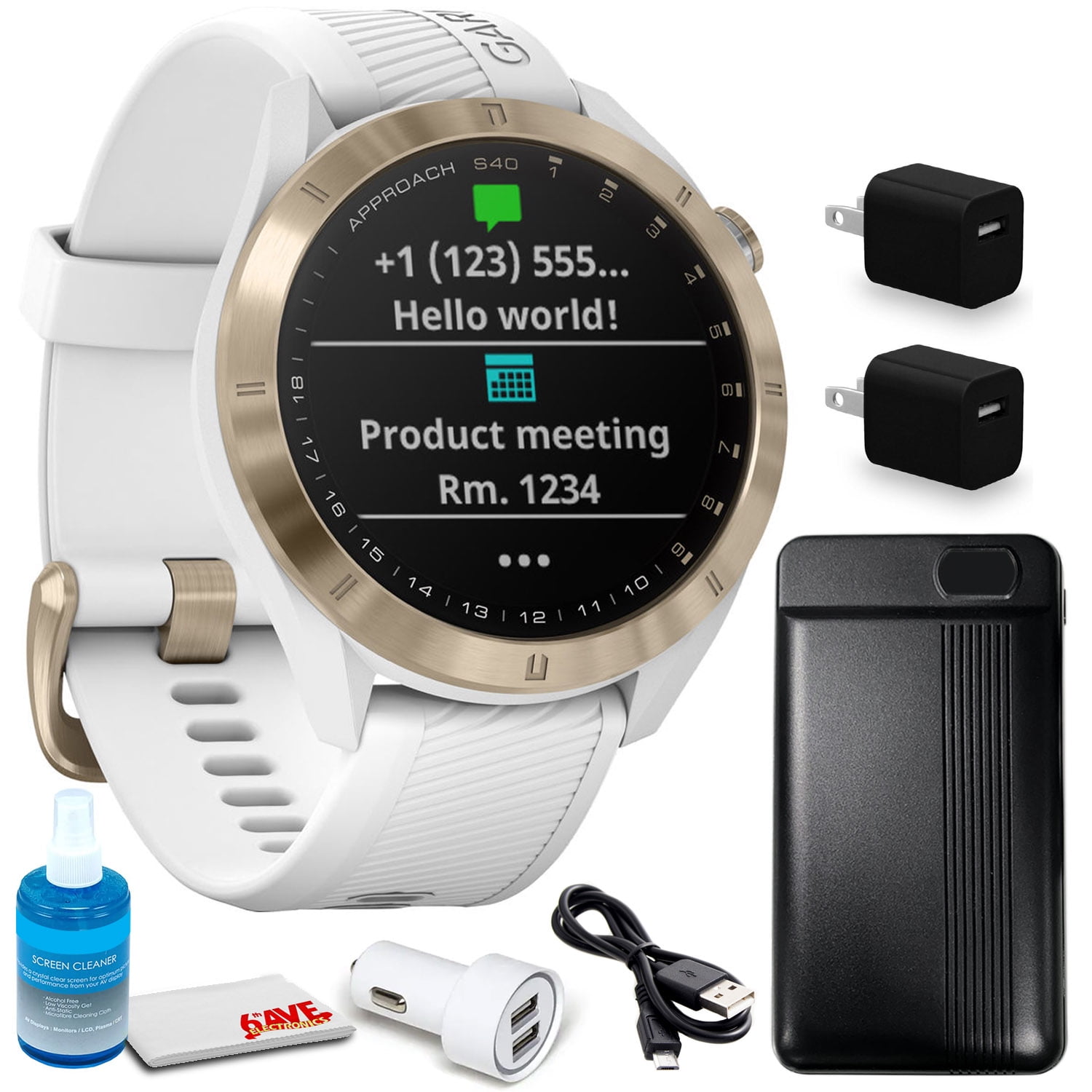Garmin - Brandclub - Garmin Approach S60 Golf Watch White with