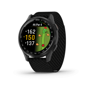 Garmin Approach® S50, Advanced Golf GPS Smartwatch, AMOLED Display, Wrist-Based Heart Rate, with Black Comfort Fit Nylon Band