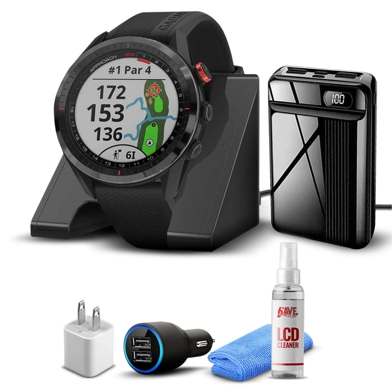 Garmin Approach S62 GPS Golf Watch (Black Bezel/Black Band) +