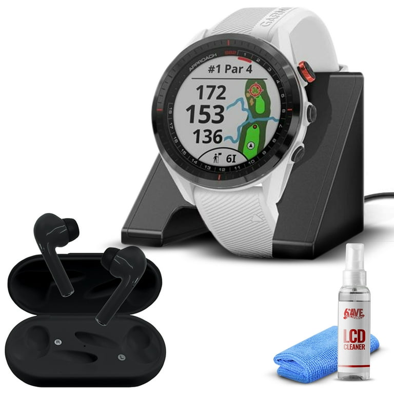 Garmin Approach S62 GPS Golf Watch (Black Bezel/White Band