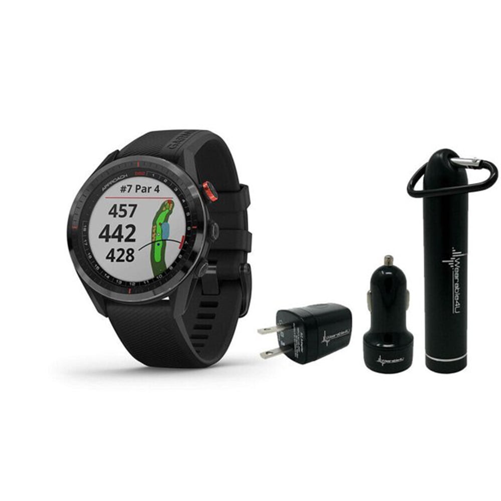 Garmin Approach S62 GPS Golf Watch and Power Bank Bundle (Black