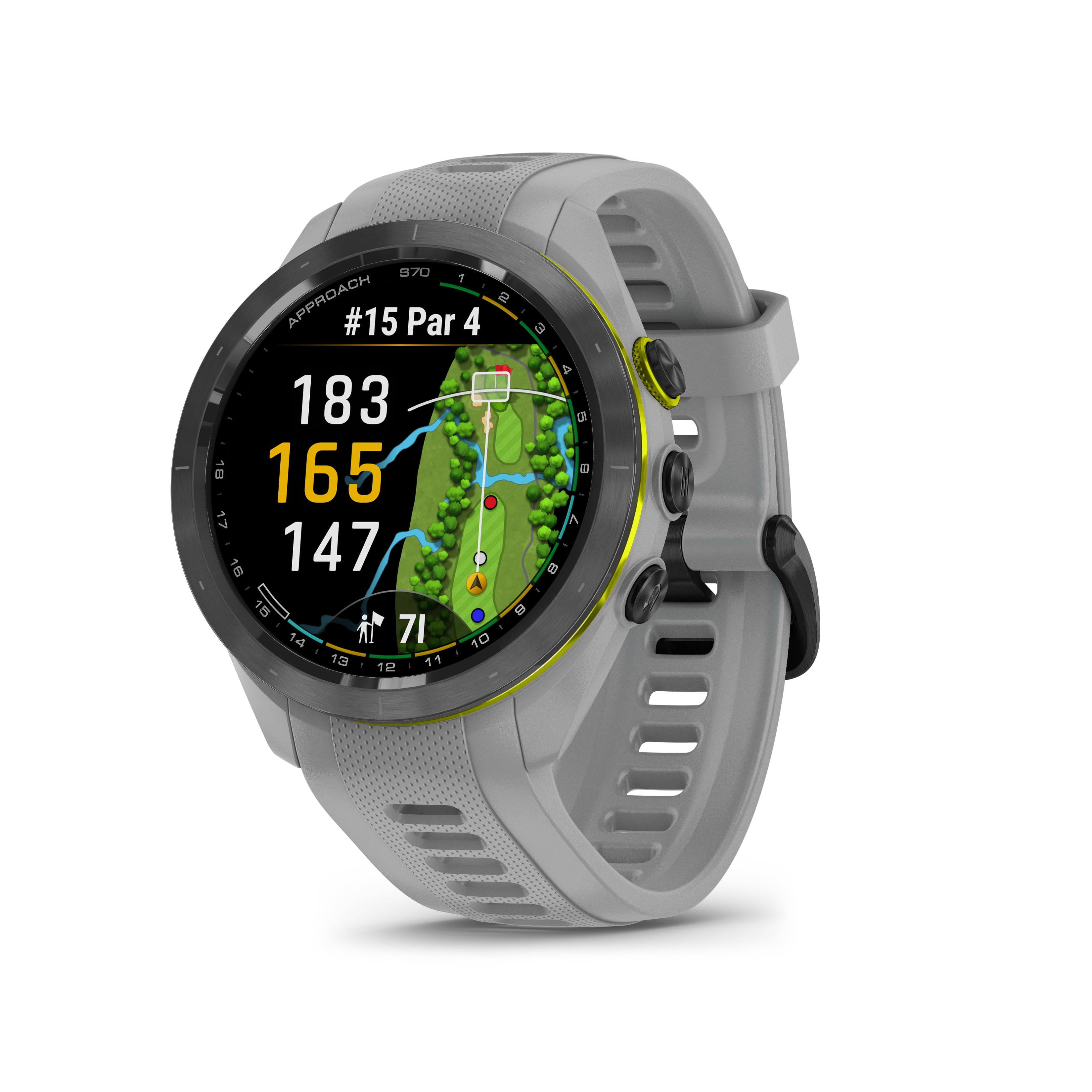 Garmin Approach S70 42 mm Premium GPS Golf Watch, Powder Grey Band  (010-02746-01)