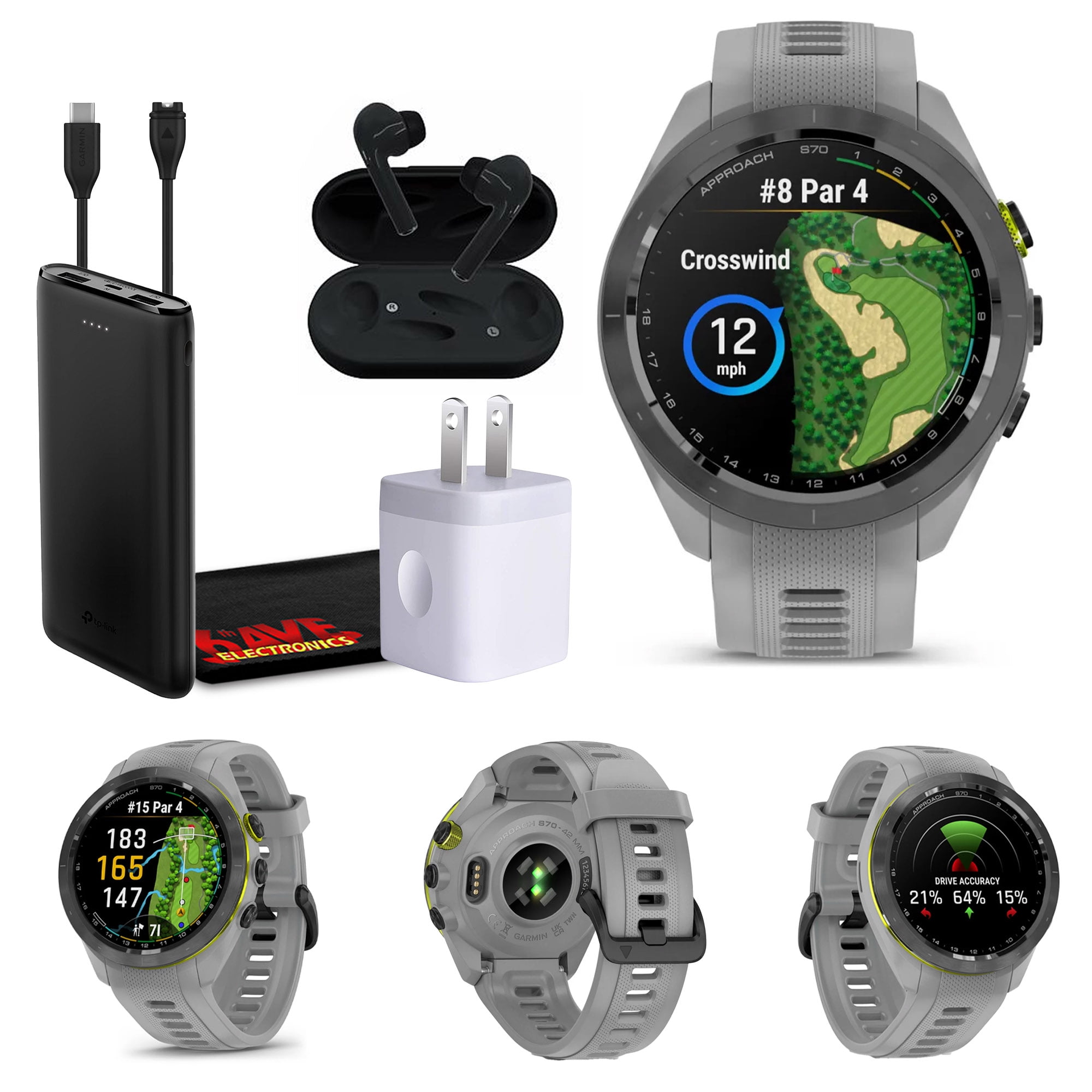 Garmin Approach S70 Premium GPS Golf Watch with 1.4” AMOLED