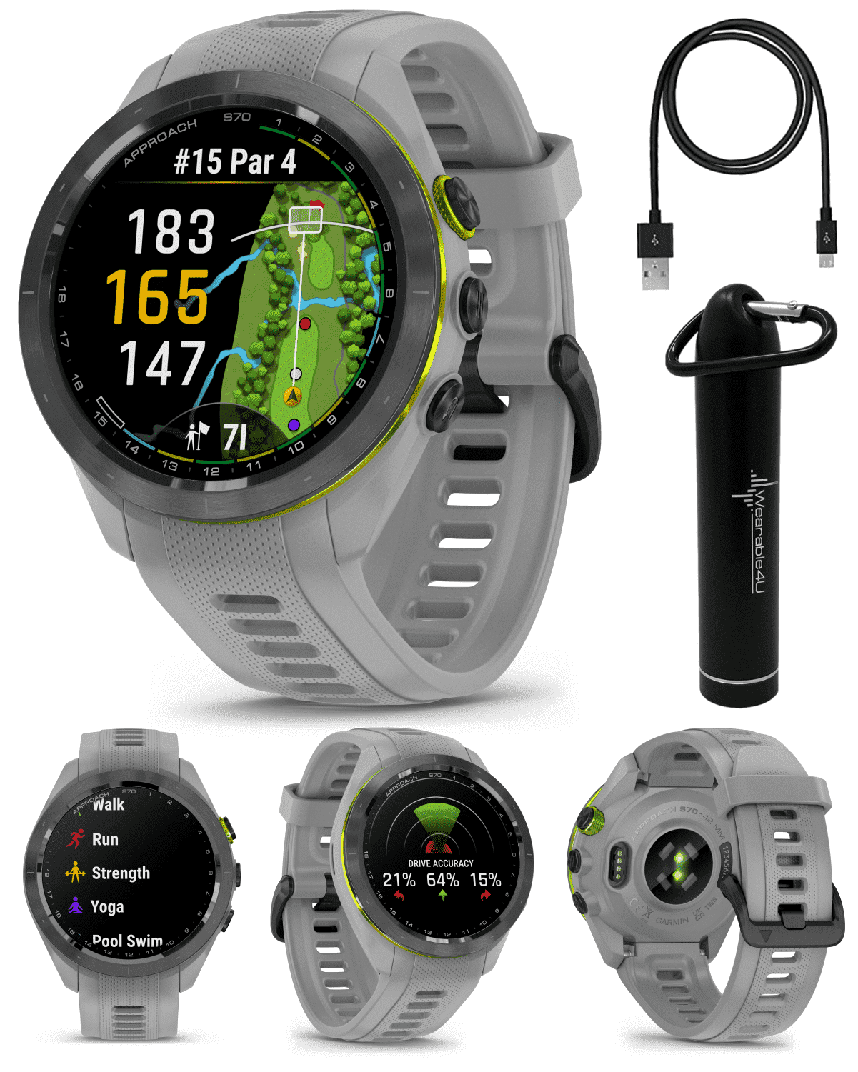 Garmin Approach S70, 42mm, Premium GPS Golf Smartwatch Garmin Approach S70, 42mm, Premium GPS Golf Smartwatch